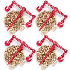 VEVOR Chain and Binder Kit 3/8in-1/2in, Ratchet Load Binders 9215lbs Working Strength, Ratchet Binders and Chains