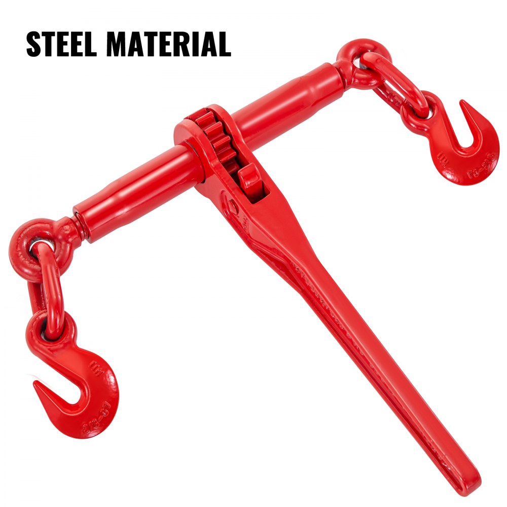 VEVOR 9215LBS 3/8" - 1/2" Ratchet Binders 9,215 LBS Secure Working Load, G70 Hooks and Adjustable Length, for Grade