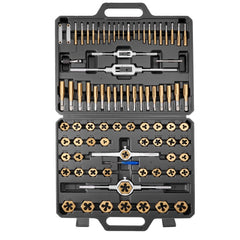 VEVOR Tap and Die Set, 86-Piece Metric and SAE Sizes M3 to M12, #4 to 5/8", with Coarse and Fine Thread Taps and Dies