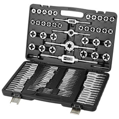 VEVOR Tap and Die Set, 110-Piece Include Metric Size M2 to M18, Bearing Steel Taps and Dies, Essential Threading Tool