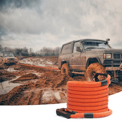 VEVOR 1" x 30' Kinetic Recovery Tow Rope 38,000 lbs, Heavy-Duty Off Road Snatch Strap, Extreme Duty 30% Elasticity