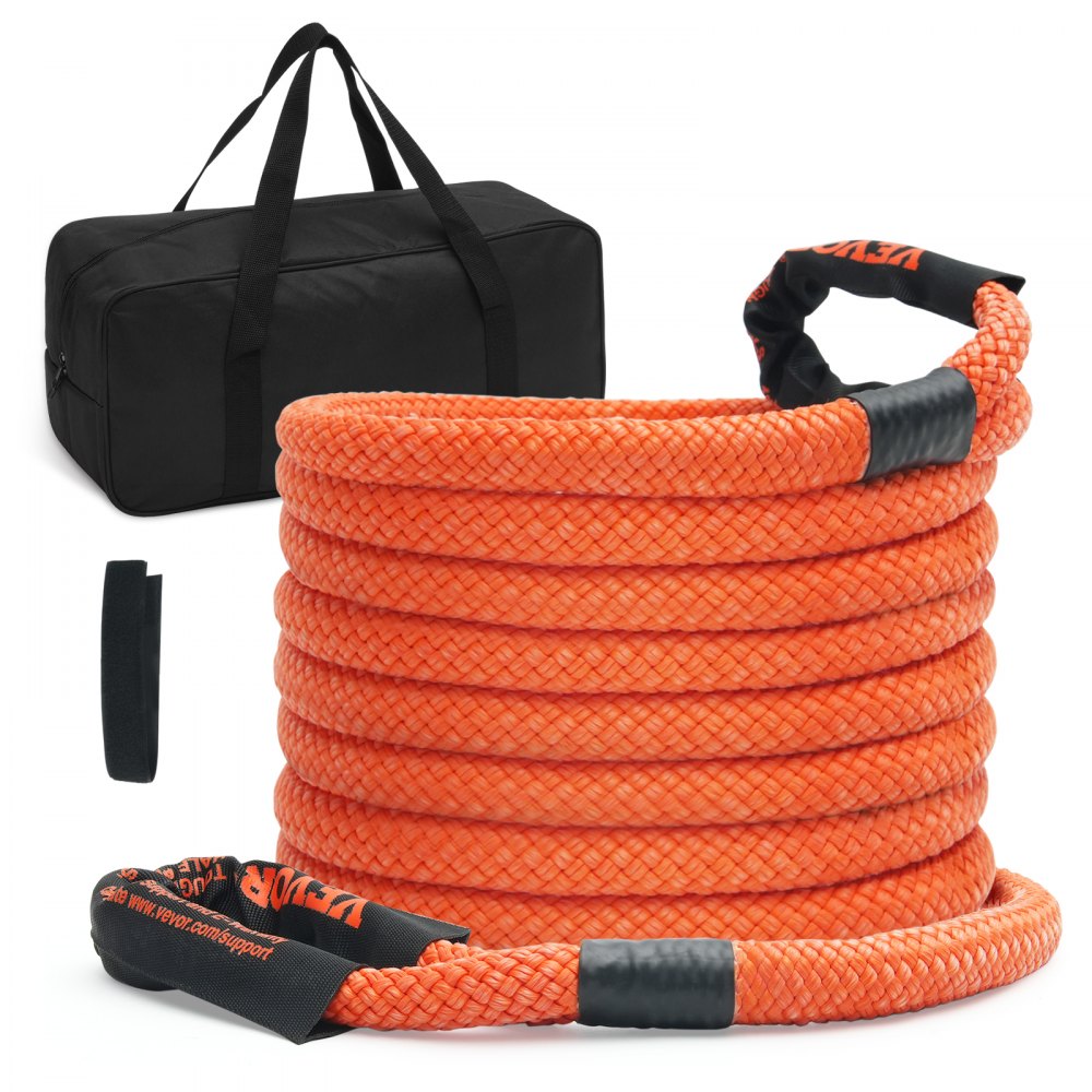 VEVOR 1" x 30' Kinetic Recovery Tow Rope 38,000 lbs, Heavy-Duty Off Road Snatch Strap, Extreme Duty 30% Elasticity