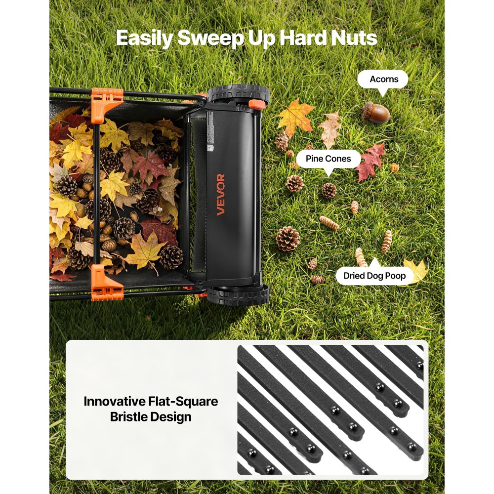 VEVOR 3 Packs Lawn Sweeper Brush Replacement, Compatible with VEVOR 26 in Lawn & Leaf Collector Sweepers, Yard Sweeper