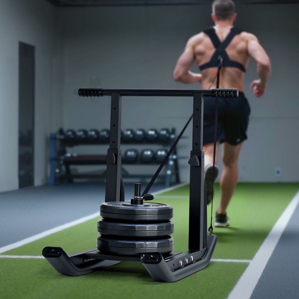 VEVOR Weight Sled, Steel Power Sled, Fitness Training Sleds for Athletic Exercise Speed Improvement, Workout Equipment