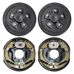 VEVOR Trailer Hub Drum Kits 5 on 4.5" B.C. with 10" x 2-1/4" Electric Brakes, Self-Adjusting Trailer Brake Assembly for