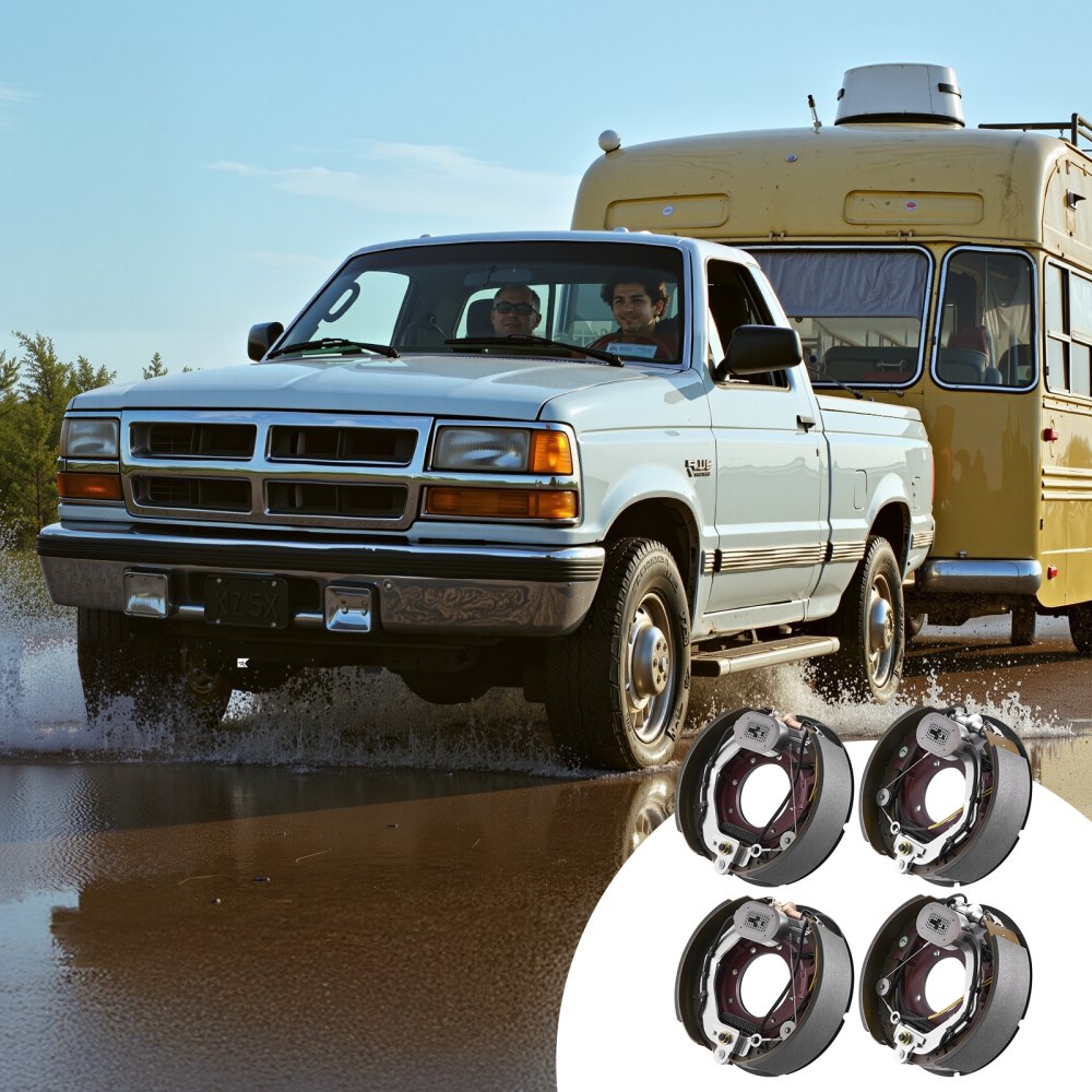 VEVOR Electric Trailer Brake Kit, 12.25 x 3.375 Inch, 2 Pairs Self-Adjusting Electric Brakes Kit for 10000 lbs Trailer