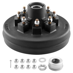 VEVOR Electric Trailer Brake Drum, 1 Pack, 8-Hole on 4-Inch Bolt Circle Brake Drum for 7000 lbs Trailer Axles, Long