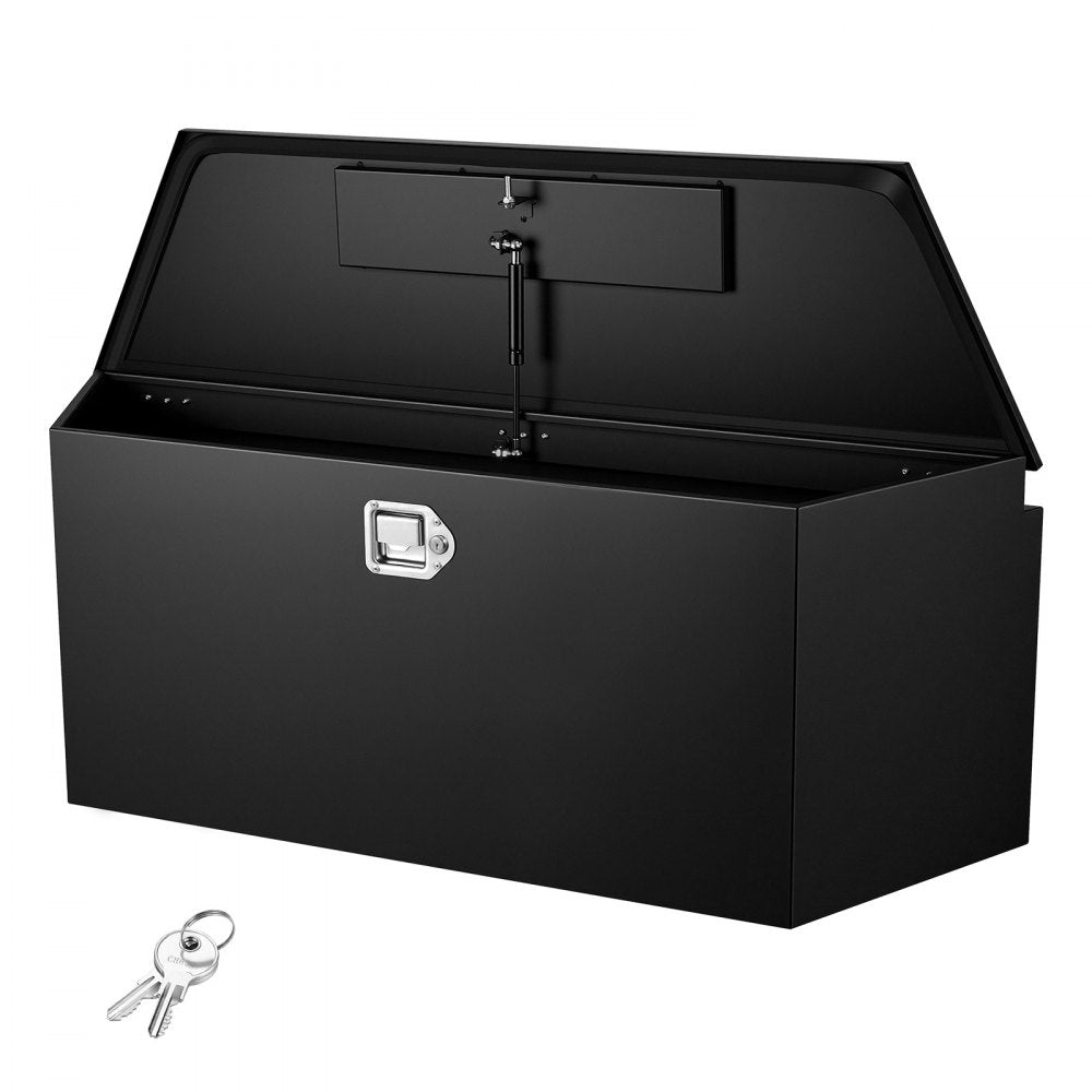 VEVOR Trailer Tongue Box, 49" x 13.9" x 18.5" Steel Trailer Tongue Tool Box, Heavy Duty Storage Organizer with Lock and