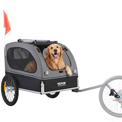 VEVOR Dog Bike Trailer, Supports up to 88 lbs, Pet Cart Bicycle Carrier, Easy Folding Frame with Quick Release Wheels