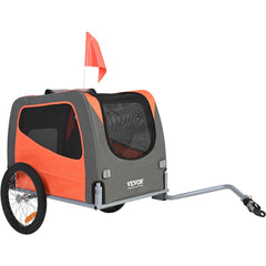 VEVOR Dog Bike Trailer, Supports up to 66 lbs, Pet Cart Bicycle Carrier, Easy Folding Frame with Quick Release Wheels