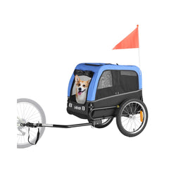 VEVOR Dog Bike Trailer, Supports up to 66 lbs, Pet Cart Bicycle Carrier for Small & Medium Dogs, Easy Folding Frame