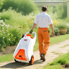 VEVOR Battery-Powered Sprayer with Wheeled Cart, 13.1 Gallons Electric Weed Sprayer, Adjustable 0-80 PSI, Yard Lawn