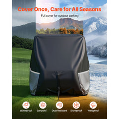 VEVOR Golf Cart Cover, Full Coverage 2+2/4 Passenger Golf Cart, 420D Waterproof Oxford Fabric Club Car Cover Fits Most