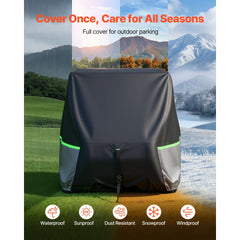 VEVOR Golf Cart Cover, Full Coverage 2+2/4 Passenger Golf Cart, 600D Waterproof Oxford Fabric Club Car Cover Fits Most