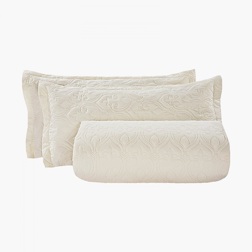 VEVOR King Quilt Set, 3-Piece Lightweight Comforter, Cotton King Size Quilt Bedding Set, Beige Bedspreads with 1 Quilt