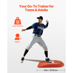 VEVOR Pitching Mound, Portable Baseball Game Mound, 42 in Indoor Outdoor Pitching Practice and Training Equipment