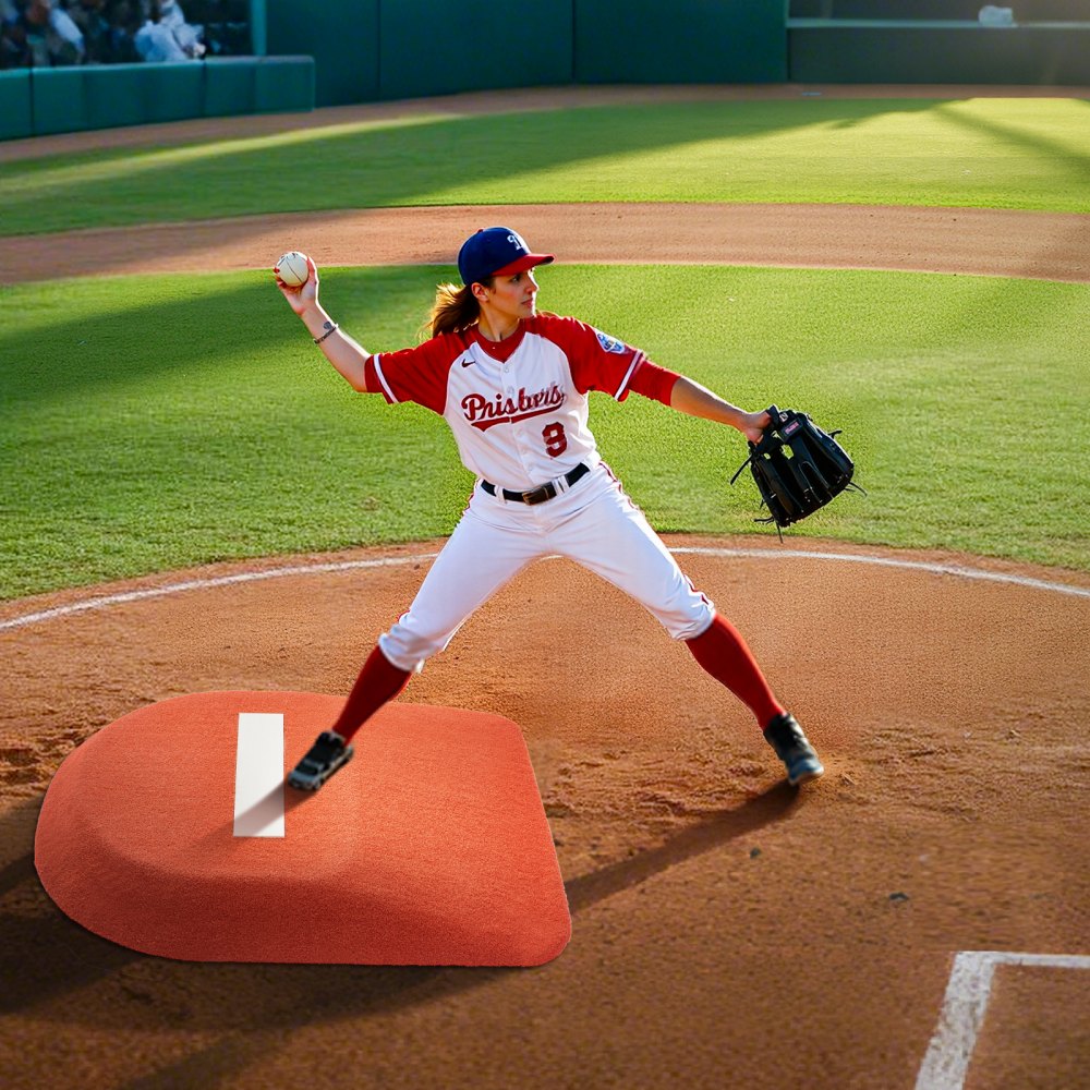 VEVOR Pitching Mound, Portable Baseball Game Mound, 42 in Indoor Outdoor Pitching Practice and Training Equipment