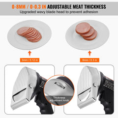 VEVOR Electric Shawarma Knife, 80W Professional Turkish Kebab Knife, Commercial Stainless Steel Gyro Cutter, Doner