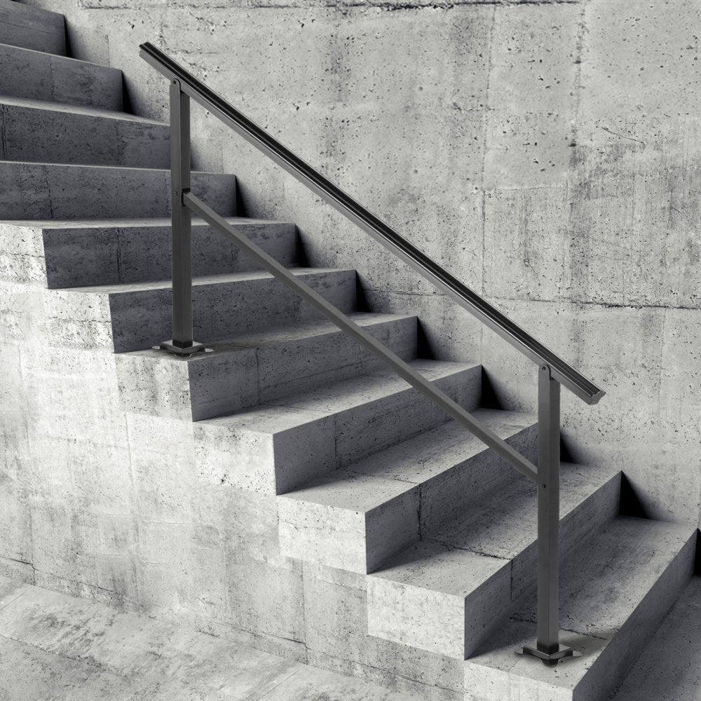 VEVOR Outdoor Handrail 165LBS Load Handrail Outdoor Stairs Aluminum Stair Handrail 60 x 35" Outdoor Stair Railing
