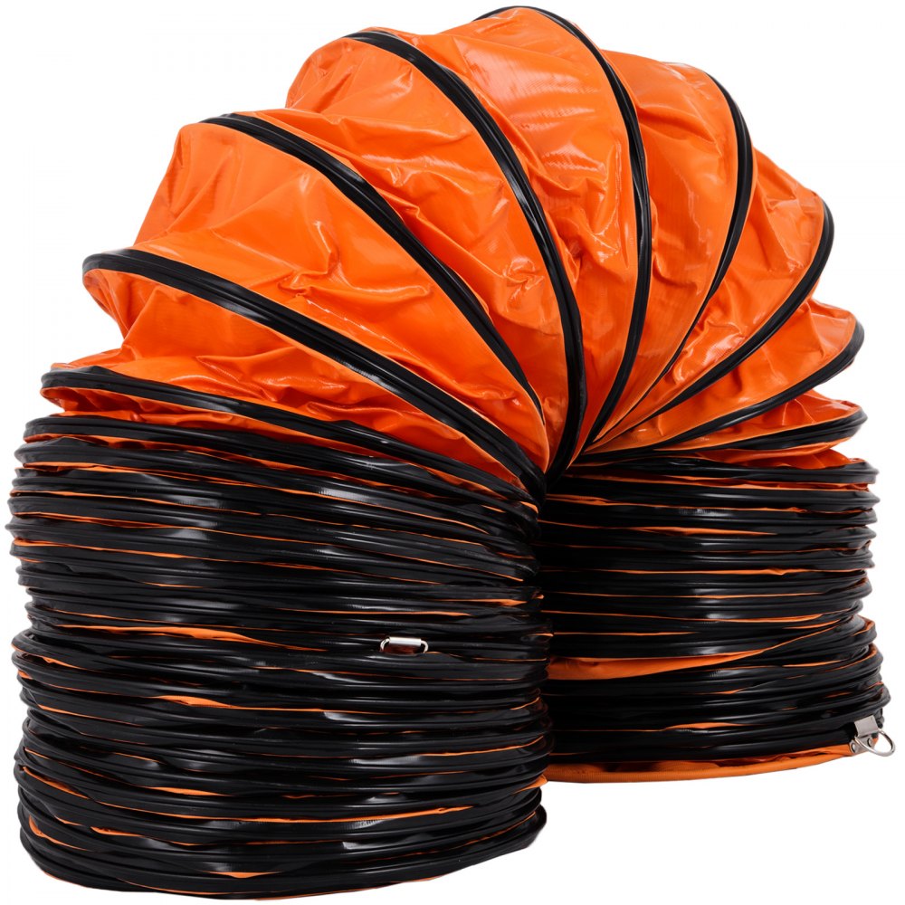 VEVOR 32ft Duct Hosing PVC Flexible Ducting Hose for 12inch Utility Blower Ventilation Fan Exhaust Fan - 32 ft