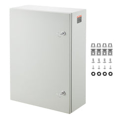 VEVOR Steel Electrical Box, 27.6 x 19.7 x 9.8 in, Cold Rolled Steel Electrical Enclosure Box, Wall-Mounted Outdoor