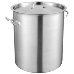 VEVOR Stainless Steel Stockpot, 42 Quart Large Cooking Pots, Multipurpose Cookware Sauce Pot with Lid & Handle, Heavy