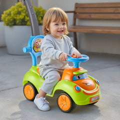 VEVOR Ride On Push Car, Push Car for Toddler 19 to 36 Months, Around Buggy with Guardrails, Handle & Under-seat