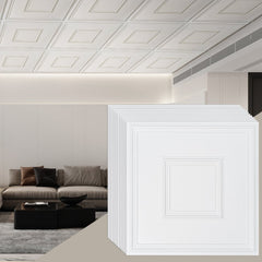 VEVOR Ceiling Tiles, 12-Pack 24 x 24 in, Drop Ceiling Tiles Premium PVC Sheet, Easy Installation/ Cutting Plastic