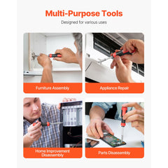 VEVOR Screwdriver Set, 13 in 1 Magnetic Multi Bit Mini Nut Driver Set, Phillips, Flat Head, Torx, Square Bits for Men