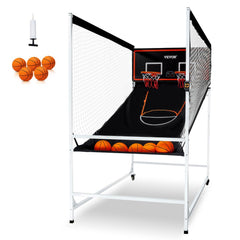 VEVOR Arcade Cage Basketball Game, 2 Player Indoor Basketball Game, Home Dual Shot Sport with 5 Balls, 8 Game Modes