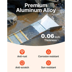 VEVOR Folding Aluminum Alloy Sluice Box, Compact 50" Sluice Boxes for Gold, Lightweight Gold Sluice Equipment, Portable