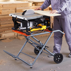 VEVOR Portable Table Saw Stand, 350 lbs Load Capacity, Rolling Foldable Table Saw Table with 8 Inches Rubber Wheels