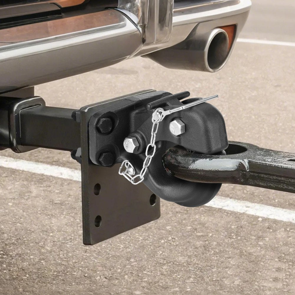 VEVOR Pintle Hook, 30000 lbs Towing Capacity, Trailer Hitches Receiver Hook Fits for 2.5 to 3-inch Lunette Ring with