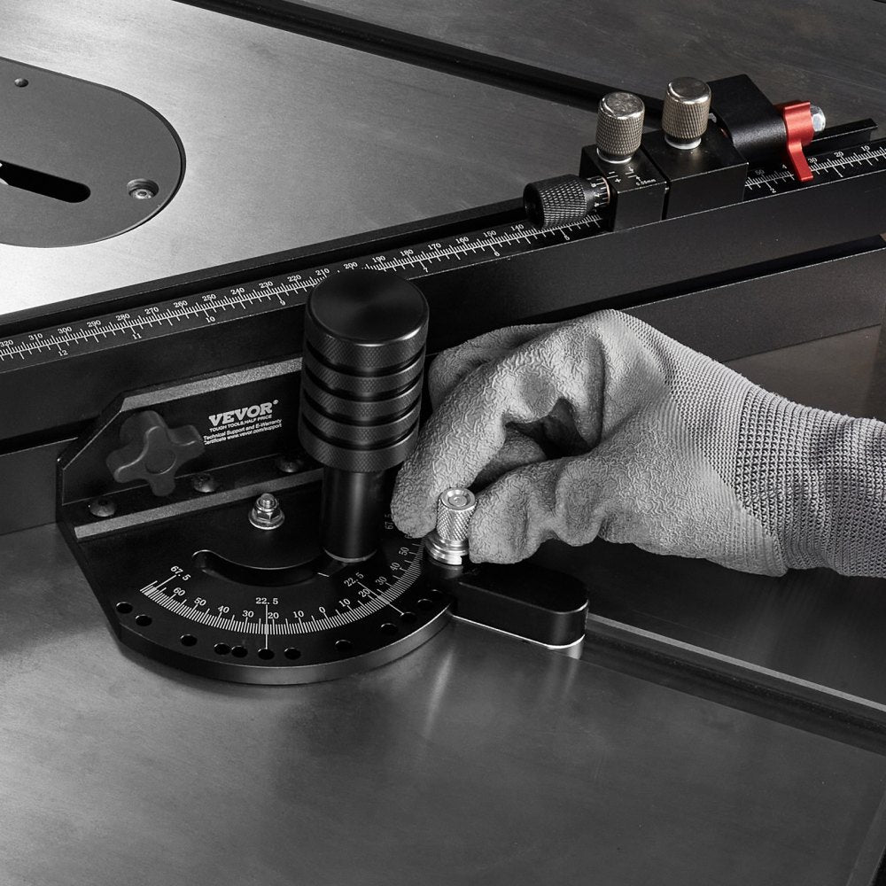 VEVOR Precision Miter Gauge, Standard Slot 3/4'' x 3/8'', Aluminum Alloy Table Saw Miter Gauge with 24 in Grating 15