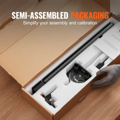 VEVOR Precision Miter Gauge, Standard Slot 3/4'' x 3/8'', Aluminum Alloy Table Saw Miter Gauge with 19-35 in Grating 15