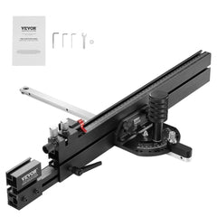 VEVOR Precision Miter Gauge, Standard Slot 3/4'' x 3/8'', Aluminum Alloy Table Saw Miter Gauge with 19-35 in Grating 15