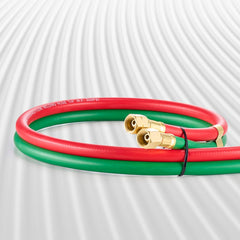 VEVOR Oxygen Acetylene Hose, 1/4-Inch x 25FT Oxy Acetylene Hose with 9/16"-18 B Fitting, 300PSI T Grade Welding Cutting