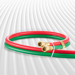 VEVOR Oxygen Acetylene Hose, 1/4-Inch x 50FT Oxy Acetylene Hose with 9/16"-18 B Fitting, 300PSI T Grade Welding Cutting