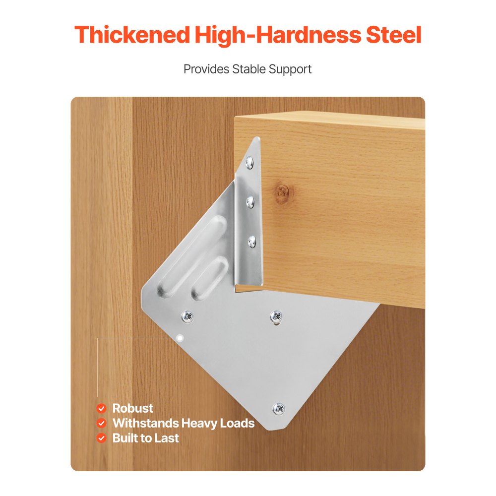 VEVOR Hurricane Ties for Rafter, Inner Size 5.31x1.57x2.48 in / 135x40x63 mm, Heavy Duty Hurricane Straps, Heavy Duty