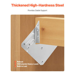 VEVOR Hurricane Ties for Rafter, Inner Size 5.31x1.57x2.48 in / 135x40x63 mm, Heavy Duty Hurricane Straps, Heavy Duty