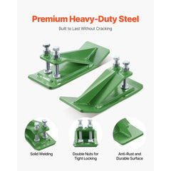 VEVOR Tractor Bucket Protector, 2PCS Heavy Duty Steel Bucket Edge Protectors, Edge Tamer Anti-Skid Device with Double