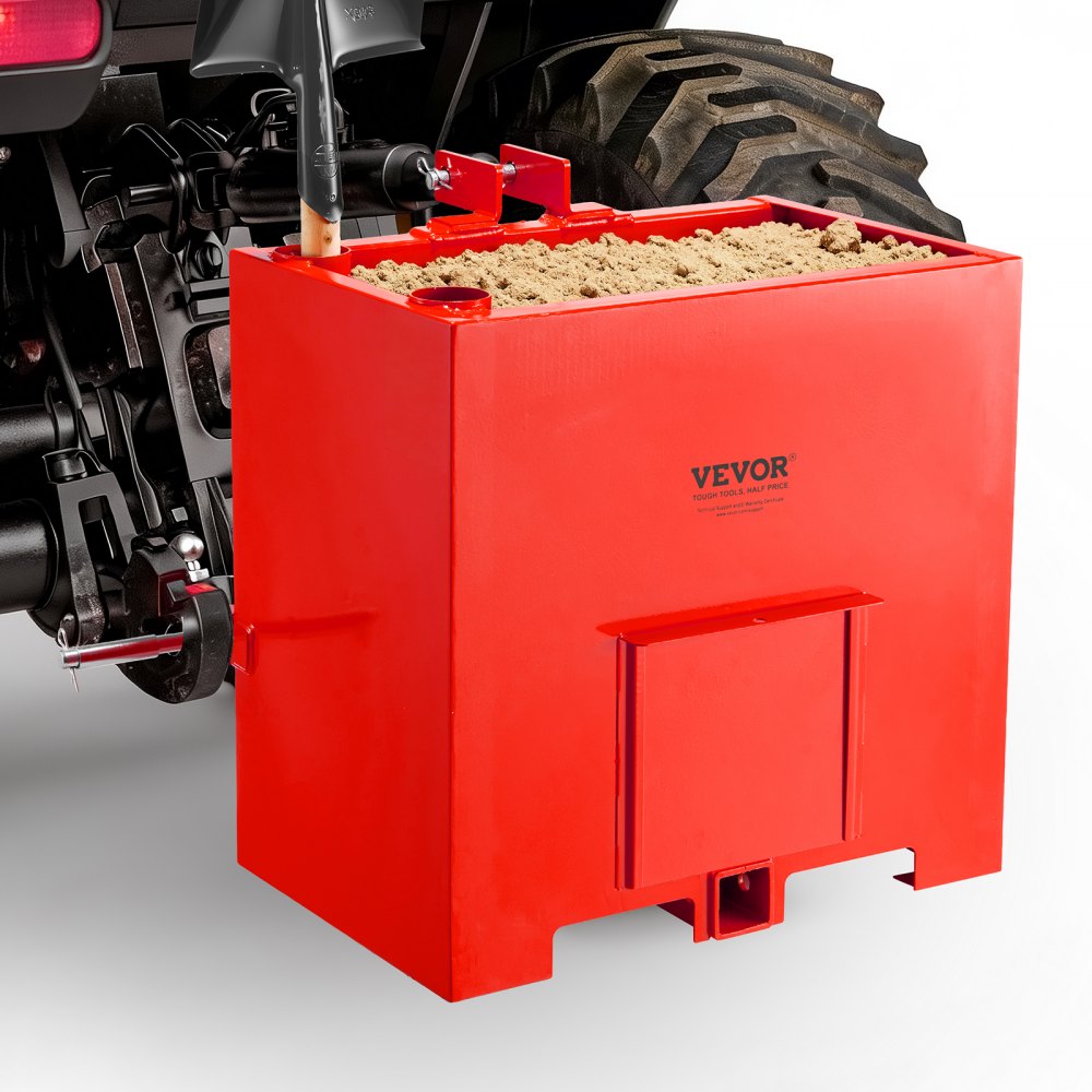 VEVOR Ballast Box, 3-Point Category 1 Tractor Ballast of 800 lbs Capacity, with Standard 2 Inch Hitch Receiver