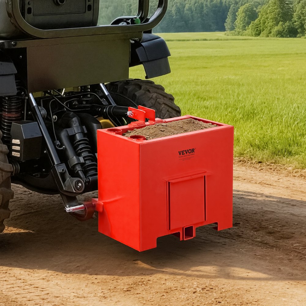 VEVOR Ballast Box, 3-Point Category 1 Tractor Ballast of 800 lbs Capacity, with Standard 2 Inch Hitch Receiver