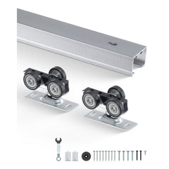 VEVOR Sliding Pocket Door Hardware Track Kit, 5.73 ft Heavy Duty Pocket Door Hardware Kit, Commercial Grade Pocket Door