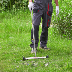 VEVOR Magnetic Sweeper with Wheels, 17 inch, 10 lbs Load Capacity, Lightweight Magnetic Pickup Sweeper with Adjustable