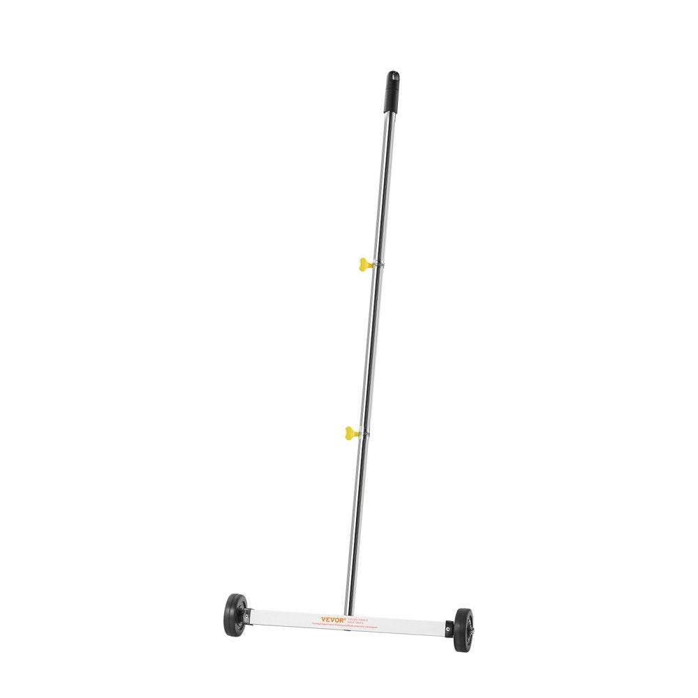 VEVOR Magnetic Sweeper with Wheels, 17 inch, 10 lbs Load Capacity, Lightweight Magnetic Pickup Sweeper with Adjustable