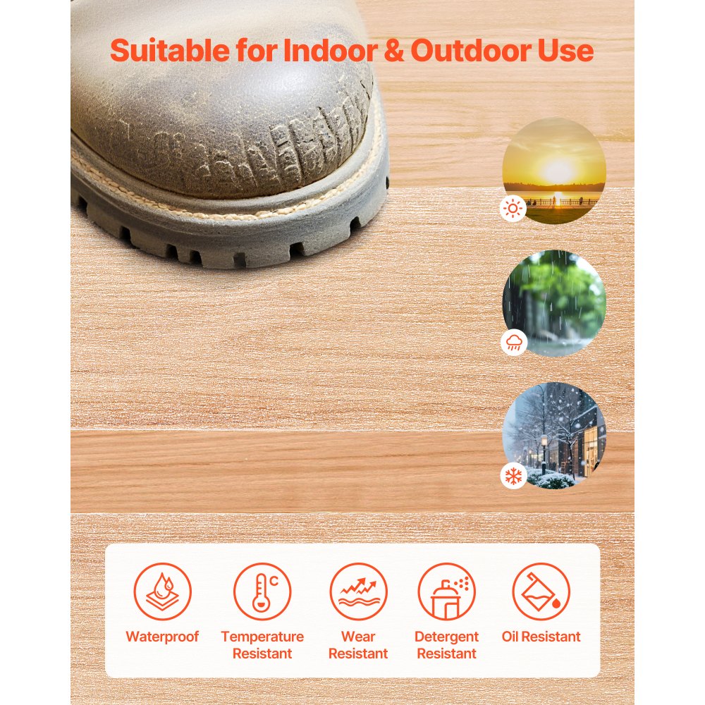 VEVOR Anti-Slip Tape, 30 FT x 4 inch Transparent Non-Slip Grip Tape for Indoor & Outdoor Use, Ultra-Clear Non Skid