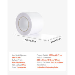VEVOR Anti-Slip Tape, 30 FT x 4 inch Transparent Non-Slip Grip Tape for Indoor & Outdoor Use, Ultra-Clear Non Skid