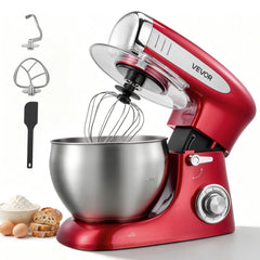 VEVOR 7.4 Qt Tilt Head Stand Mixer 500W Electric Dough Mixer, 6 Speeds with Pulse Food Kitchen Mixer with Stainless