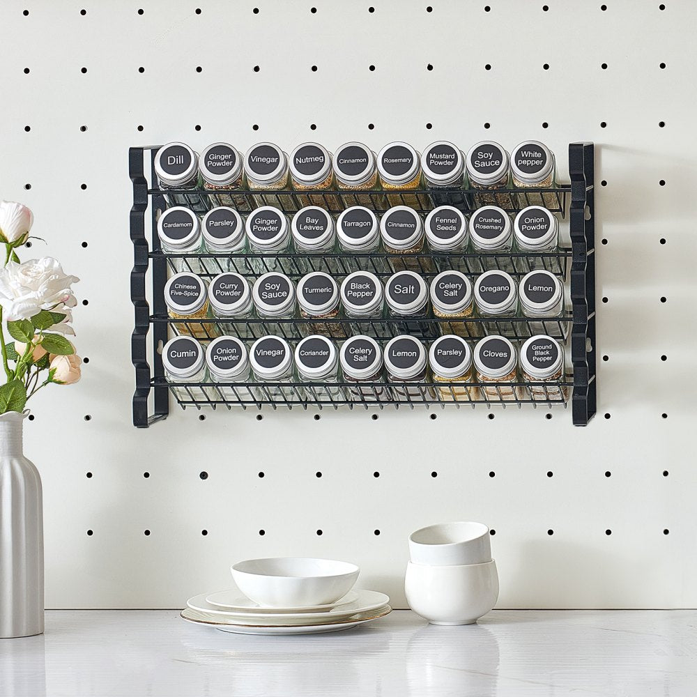 VEVOR Spice Rack Organizer for Cabinet, Spice Organizer with 36 Empty Spice Jars, Lids, Spice Labels, and Funnel